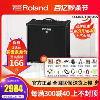 罗兰（Roland）音箱boss KATANA AIR MINI 50 EX电吉他音箱刀系列效果器蓝牙音响 KATANA-110 BASS