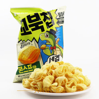 好丽友（ORION）韩国原装进口零食好丽友乌龟玉米片80g龟壳型玉米脆片休闲小吃 巧克力味