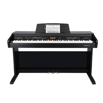 美得理88键重锤电钢琴儿童初学智能数码电子钢琴多功能电钢琴考级DP320 黑色 重锤键盘