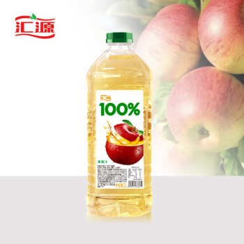 汇源果汁100%苹果汁2000ml*1瓶实惠桶装2L尝鲜装