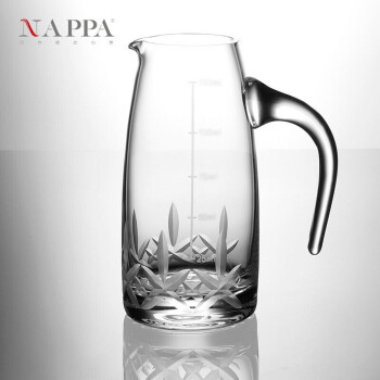 NAPPA 手工雕刻玻璃白酒分酒器分酒壶带刻度 高档白酒酒具单只 150ml