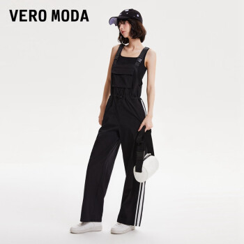 VEROMODA连体裤2023新款高街时髦黑色连体直筒背带九分裤女 S59黑色 155/60A/XS/R