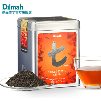 Dilmah迪尔玛t阿萨姆红茶茶叶罐装100g 原产地印度红茶 进口红茶