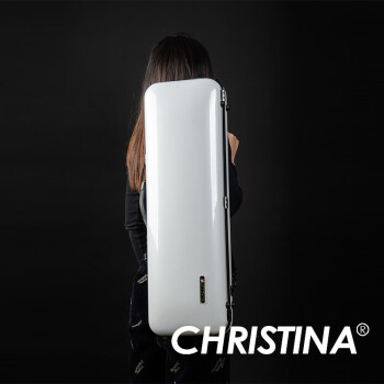 克莉丝蒂娜（Christina）小提琴琴盒 白点方形小提琴盒子轻便易携带 4/4尺寸 白点常规款 4/4