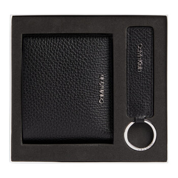 卡文克莱（Calvin Klein）男士双折钱包钱夹K50K507545BAX K50K509707BAX黑色(礼盒)