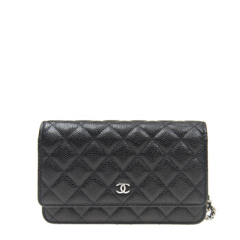 香奈儿（Chanel）手袋 AP0250 银扣 牛皮链条包/斜挎包 CF WOC 肩带高度60cm 黑色银扣 长 19 x 宽 4.5 x 高 12 cm