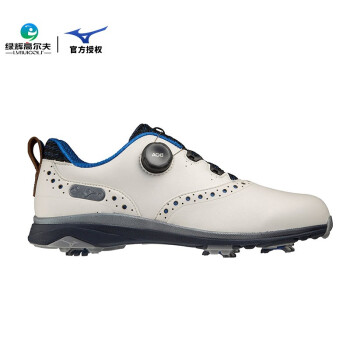 MIZUNO美津浓高尔夫球鞋男士有钉鞋NEXLITE PRO系列 BOA防水球鞋 轻量化 51GM221022 白蓝色 39（245）