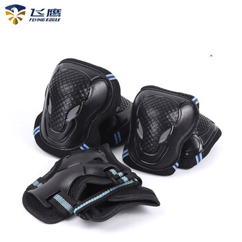 飞鹰 轮滑护具火星人运动护具轮滑刹车刷街休闲护具轮滑初学专用护具 6件套 随机颜色 S（身高150-160cm）