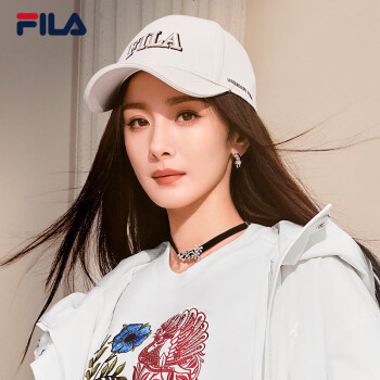 斐乐（FILA）杨幂同款棒球帽官方情侣款2024春季新款帽子运动帽鸭舌帽遮阳帽 石乳色-IV XS