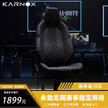 凯诺克斯（KARNOX）领航者 电竞椅电脑椅家用高端人体工学椅老板椅办公游戏座椅 黑色