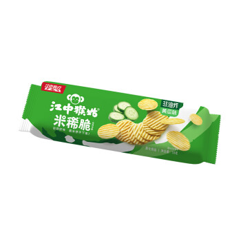 江中猴姑猴头菇非油炸休闲零食薯片 米稀脆黄瓜味50g猴姑饼干早餐休闲零食