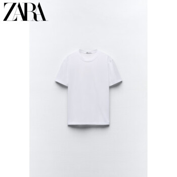 ZARA女装 基本款棉质圆领短袖 T 恤 3253322 250 白色 S (165/84A)