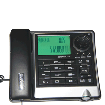 高科371自动录音电话机座机有线背光大屏铃声音量可调8G卡 黑色