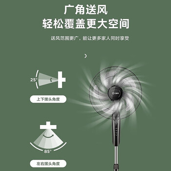艾美特(airmate)电风扇落地扇家用五叶风扇立式定时机械大风力风扇