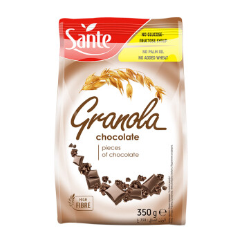 三特sante 波兰进口 巧克力干吃燕麦片350g/袋 早代餐即食营养谷物