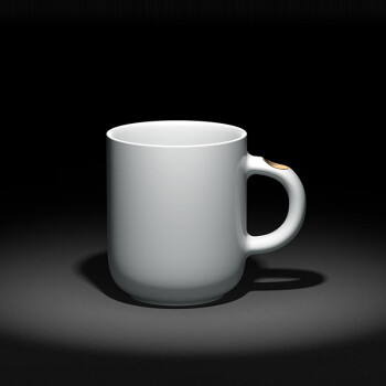 雷德夫（LEIDFOR）C1【恰好】陶瓷马克杯 咖啡杯茶杯极简水杯礼物 白釉 350ml