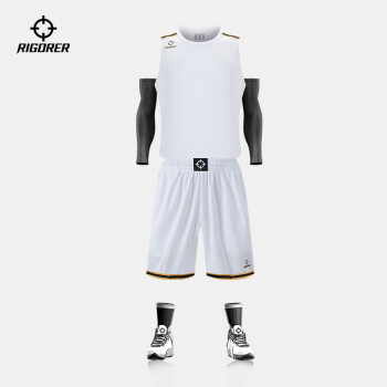 准者2024新款篮球服男女比赛训练专业团购DIY个性定制球衣裤套装 纯白色 S（165-170CM）
