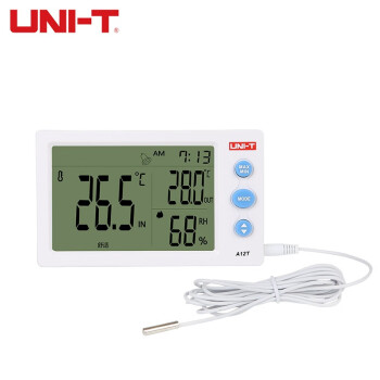 优利德（UNI-T）数字温湿度计家用工业高精度数显电子温度计湿度计温湿度测量仪 A12T 室外温度探头