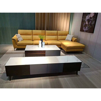 雅戈兰罗思晞斯可馨沙发 现代简约斯可馨科技布1036沙发转角沙发小户型舒 扶+单+床 尺寸3.33*1.67 组合