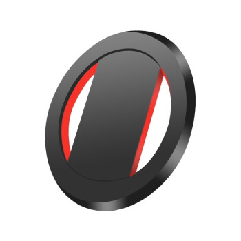 优赞 磁性手机支架通用型磁吸手持可360度旋转指环扣车载导航防摔背贴 黑红色