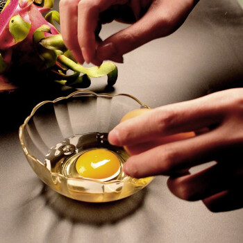 乐美雅 透明玻璃碗蔬菜沙拉碗家用泡面碗汤碗甜品碗日式餐具大碗汤碗 花边12cm
