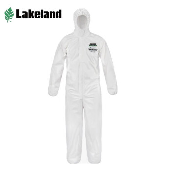 雷克兰（Lakeland）EMN428防护服工业透气带帽连体/防尘液体防喷溅 白色 XL
