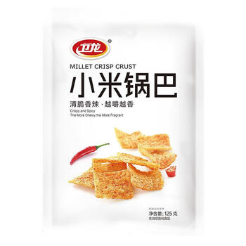 卫龙小米锅巴办公室解馋辣条麻辣膨化薯片零食休闲食品小吃量贩装 125g 5小包