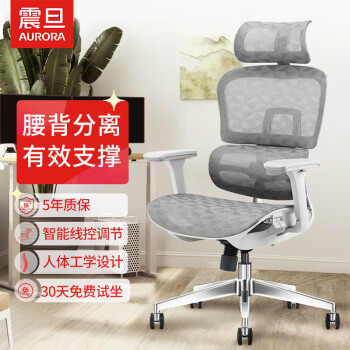 震旦（AURORA）办公椅久坐舒适人体工学椅家用可躺椅子升降转椅CELSQW0032