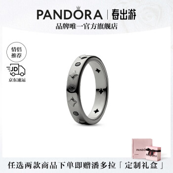 潘多拉（PANDORA）[520礼物]相守相望戒指套装星月情侣同款浪漫生日礼物送女友 相守戒指 58mm
