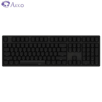 AKKO 3108游戏机械键盘电竞办公 打字笔记本USB侧刻PBT 艾酷 108键黑色侧刻-【蓝轴】 无光
