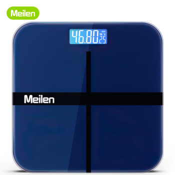 Meilen 【充电款】称重电子秤人体秤健康秤精准电子称体重秤家用计 宝石蓝（MT803C-BSL-2）