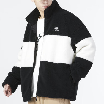 NewBalance夹克男女 2024新款健身训练运动服休闲宽松情侣nb立领 6DC44823-BK XS(160/84A)