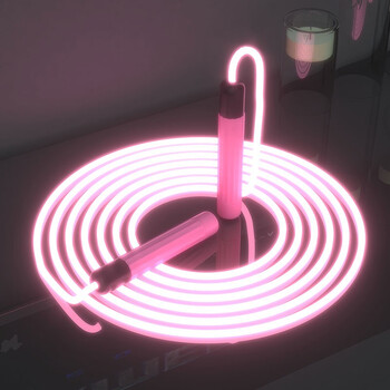 KYLIN SPORT 发光跳绳 智能计数跳绳 智能蓝牙跳绳 有绳无绳跳绳 樱花粉发光跳绳