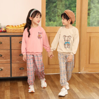 专一（Zhuanyi）儿童套装春夏薄款宝宝卫衣卫裤童装 G-卫衣套装-粉色 80cm