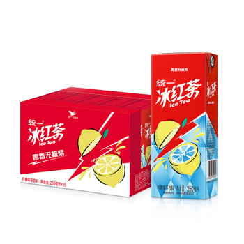Uni-President 统一 冰红茶 柠檬味红茶饮料 250ml*15/箱 12.5元