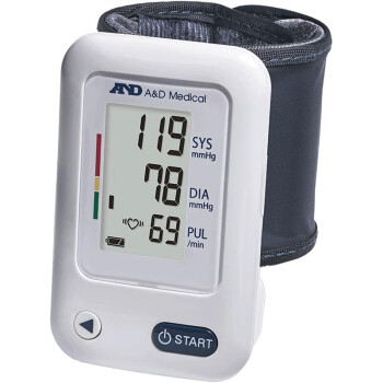 A&D 进口家用 血压仪 医疗必备一键腕式血压计UB -525 便携 数字屏幕 血压脉搏检测