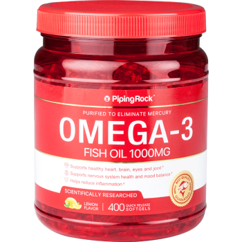 朴诺美国深海鱼油omega3软胶囊DHA欧米伽3 鱼油 (PipingRock 400粒