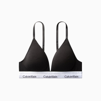 卡文克莱（Calvin Klein）【摩登引力带】CK内衣女士无钢圈软支撑可拆垫三角杯文胸QF5650 001-太空黑 S70A-75A