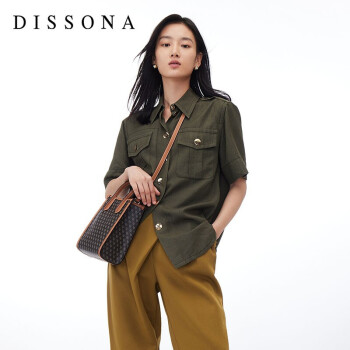 DISSONA迪桑娜女士包包斜挎小包手拎包时尚单肩手提包82130146018300深啡