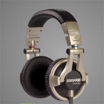 舒尔（SHURE） SRH750DJ 专业DJ耳机耳麦有线头戴式 音乐高品质耳机 游戏 封闭式耳机 金色·