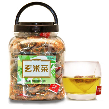 随易茶叶 罐装玄米茶60袋三角茶包绿茶日本寿司店日式糙米煎茶炒米茶袋泡茶五谷茶泡水喝的花草茶