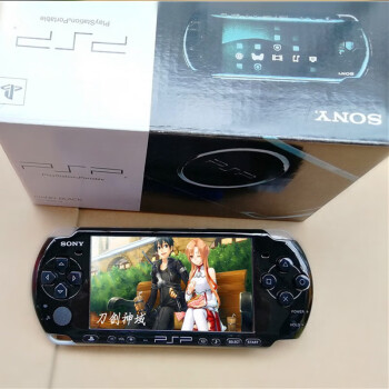 PlayStation索尼PSP3000掌上游戏机GBA MD FC 街机掌机 黑色【标准配置】 全新壳 64G装好58个游戏左右