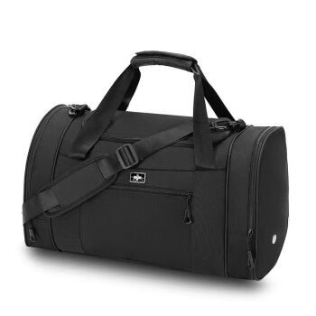 瑞士军刀多功能旅行包行袋行李包长短途出差学生男士旅行包大容量 大号黑色+黑色logo