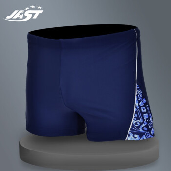佳斯特（JAST） 泳裤 男士速干舒适平角温泉泳裤 时尚大码高弹抗皱游泳裤 K235 深蓝色 XL 身高175-180cm/体重65-74kg