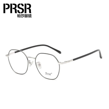 帕莎（Prsr）眼鏡架女超輕多邊形大框眼鏡框學生可配近視鏡片 PJ66381-111-1