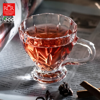 RCR进口无铅水晶玻璃杯高档家用水杯子泡茶杯套装花茶咖啡杯175ml*2
