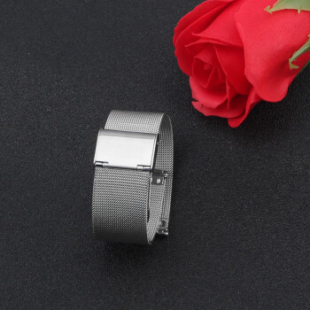 适配原装Skagen诗格恩手表带钢带不锈钢编织米兰网带金属表链男20 银色(全钢色） 12mm