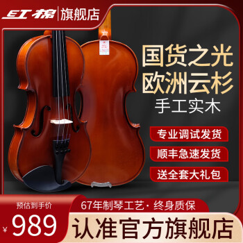 红棉（Kapok）实木小提琴S-40儿童成人大学生通用初学者专用专业演奏考级提琴 4/4 身高150cm以上 S-40【欧洲云杉】调试发货