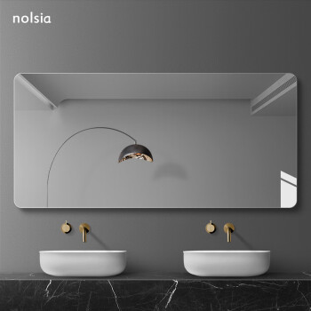 nolsia高清浴室镜子挂墙洗漱台卫浴镜壁挂厕所无边框卫生间镜子70*90