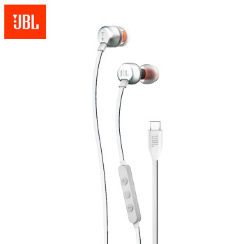 JBL TUNE310C 有线耳机Type-C接口 立体声入耳式耳机 电脑耳机 适用于华为苹果USB-c 接口手机 白色